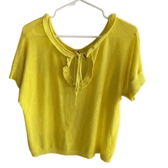 MOTH Anthropologie Lime Tee Sweater Size M - Picture 6 of 13